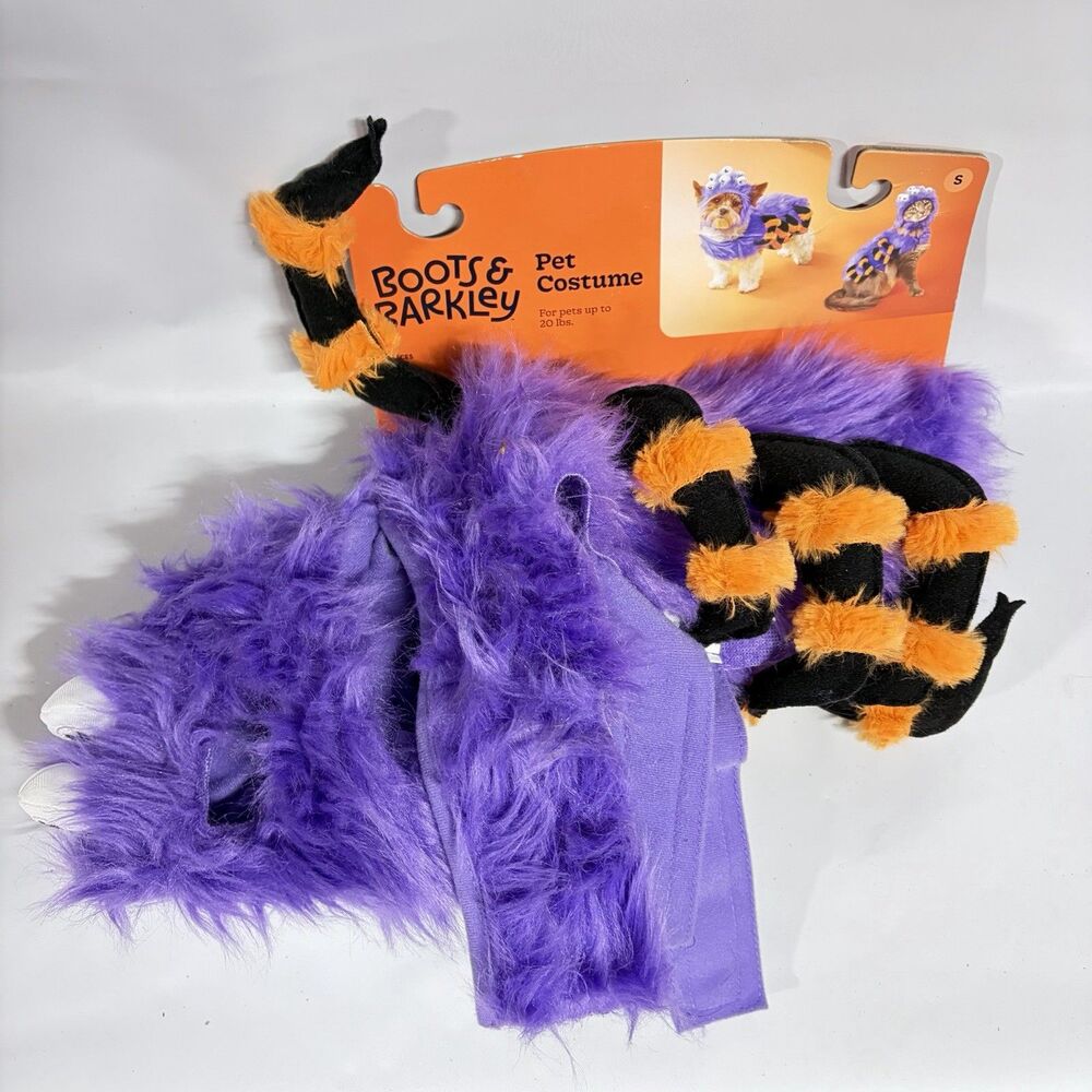 Brand NEW ~ Boots & Barkley Pet Dog/ Cat Costume ~ Purple Orange Spider~ Small